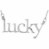 "Lucky" Diamantový Náhrdelník alebo Center Mounting