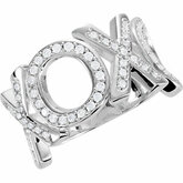 "XOXO" Cubic Zirconia Ring alebo neosadený