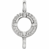 29624 / Unset / Sterling Silver / 1.5 Mm / Semi-Polished / .015 Ct Micro Bezel Link With Milgrain Border