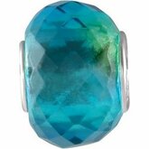 KeraÂ® Blue & Green Faceted Glass Bead