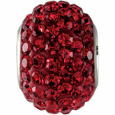 KeraÂ® Roundel Bead with PavÃ© Red Crystals