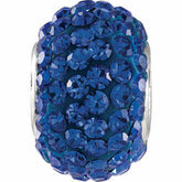KeraÂ® Sapphire-Colored Crystal Pave' Bead