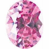 Oval Lab Created Pink Cubic Zirconia