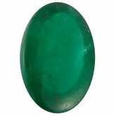 Oval Genuine Cabochon Emerald
