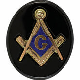 Oval Black Masonic