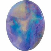 Oval Genuine Black Opal