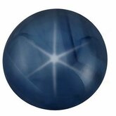 Round Genuine Blue Star Sapphire
