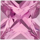 Square Genuine Pink Sapphire