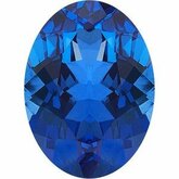 Oval Lab-Grown Blue Sapphire