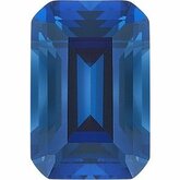 Emerald/Octagon Lab-Grown Blue Sapphire
