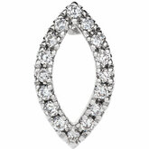 Accented Marquise Shape Open Link