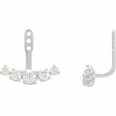 Lab-Grown Diamond Curved Bar Earring Jackets