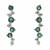 Emerald & Diamantové Náušnice