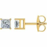 SI&#8322;-SI&#8323; G-H Princess-Cut Diamond Friction Post napichovacie Náušnice