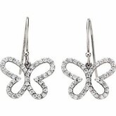 3/8CT spolu Diamond Butterfly Earrings