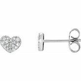 1/6CT spolu Diamond Heart Earrings