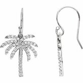 1/2CT spolu Diamond Palm Tree Earrings