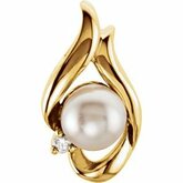 Akoya Cultured Pearl & Diamantový Náhrdelník