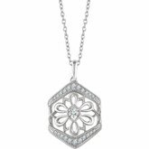 Accented Granulated Filigree Necklace