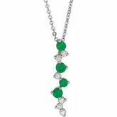 Genuine Emerald & Diamond Necklace
