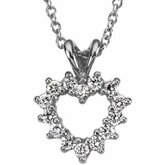 1/5 CTW Diamond Heart Necklace