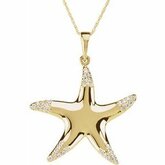 1/5 CTW Diamond Starfish Necklace