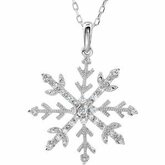 Snowflake Cubic Zirconia45cm (18inch)náhrdelník