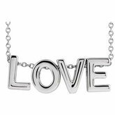 87239 / Sterling Silver / Polished / Love Necklace