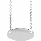 Engravable Oval Necklace