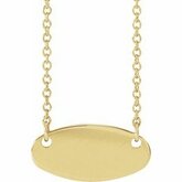Engravable Oval Necklace