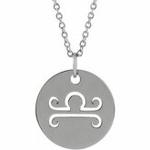 Zodiac Disc Necklace or Pendant