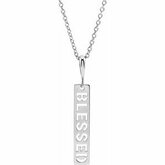 Blessed Bar Necklace or Pendant