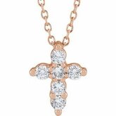 Lab-Grown Diamond Cross Necklace