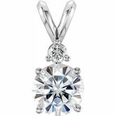 Charles & Colvard Moissanite® Pendant with Accent