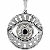 Accented Evil Eye Necklace or Pendant