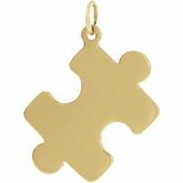 Engravable Puzzle Piece Necklace or Pendant