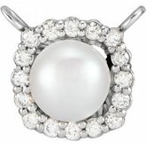 Halo-Style Pearl Necklace or Center