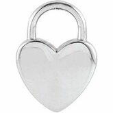 Engravable Heart Lock Necklace or Pendant