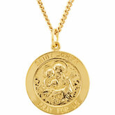 24kt Gold Plated St. Joseph Medalnáhrdelník
