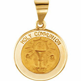 Hollow Round Holy Communion Medal