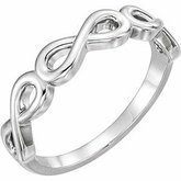 51618 / striebro / Stackable Infinity Ring