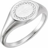 Oval Rope Signet Ring