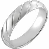 52174 / Continuum Sterling Silver / 11.5 / 5 Mm / Vyleštený / Patterned Comfort-Fit Band