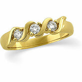 1/3CT spolu Diamond 3-Stone S-Design Ring