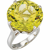 Genuine Green Gold Quartz Ring