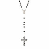 86352 / striebro / Black Onyx Bead Rosary